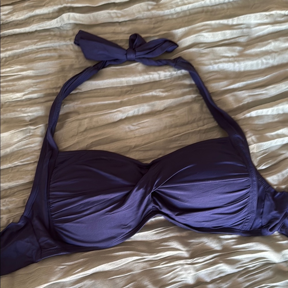 Faux Twist Halter Tie Bikini Top